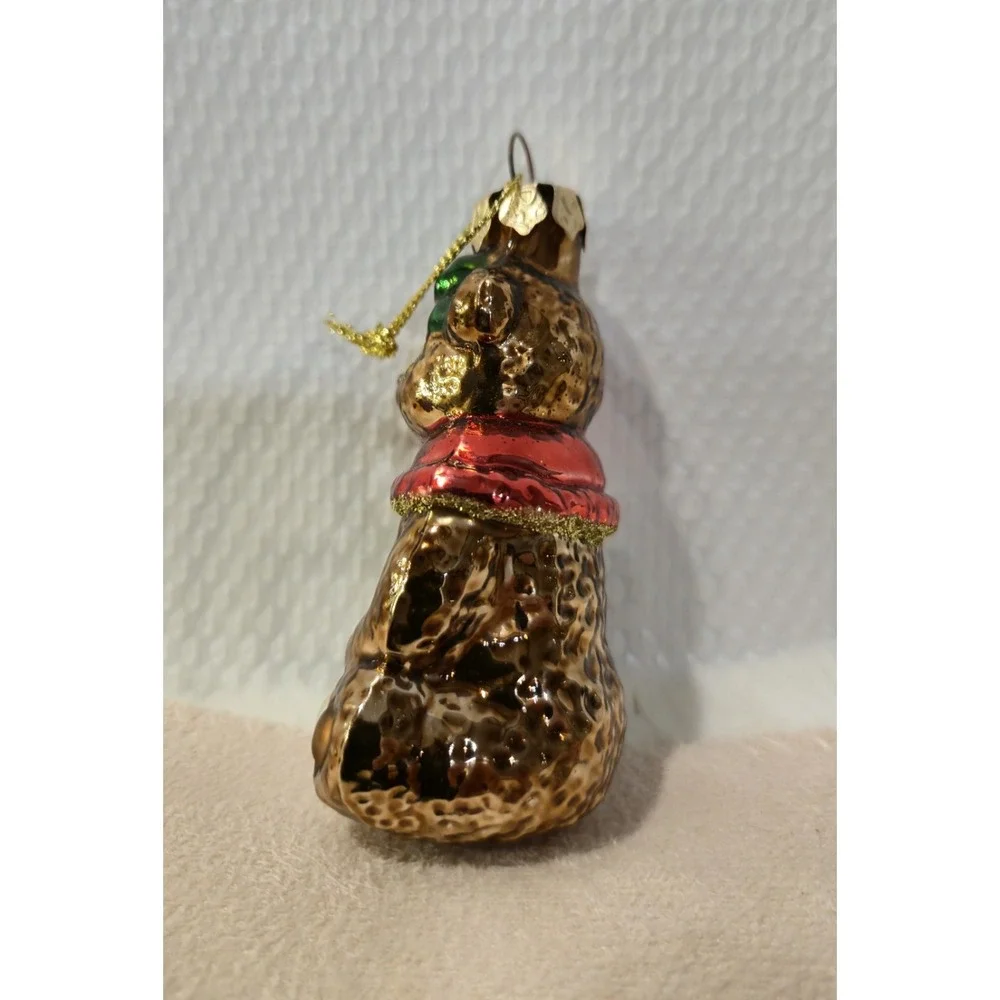 Thomas Pacconi Classics Teddy Bear Bunny Blown Glass Christmas Ornament Vintage